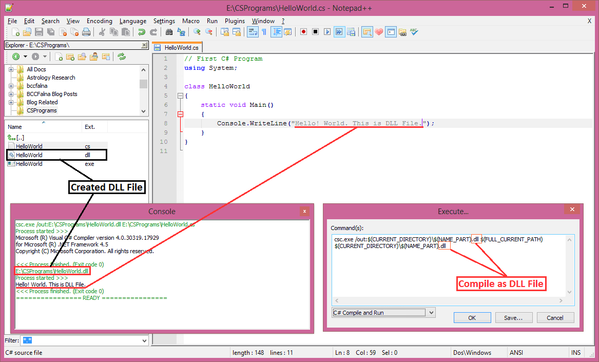 Run Compile C Sharp Program