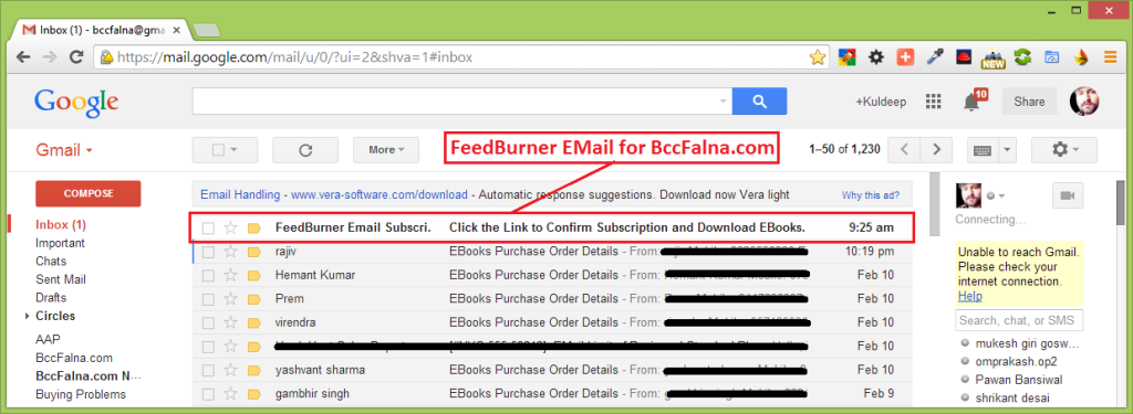 FeedBurner Registration Process 