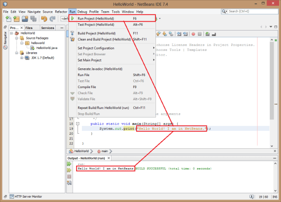 Compile and Run Java Programs using NetBeans