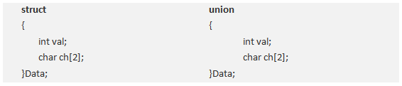 Difference between Structure and Union