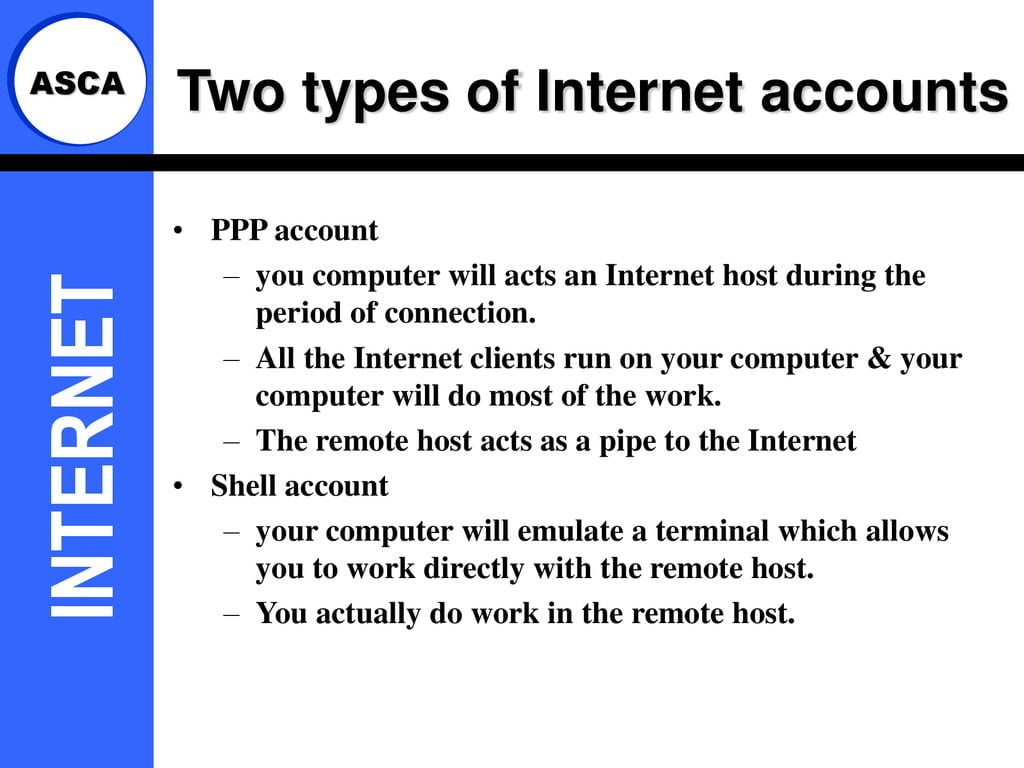 Types of Accounts Shell Account and PPP Account Core JSP