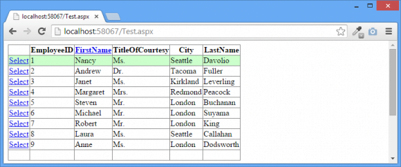 Sorting and Selection Issue in ASP.NET WebForms in Hindi