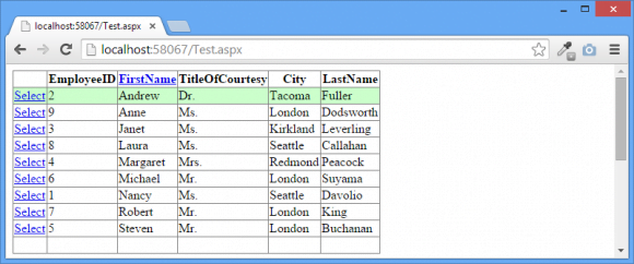 Sorting and Selection Issue in ASP.NET WebForms in Hindi