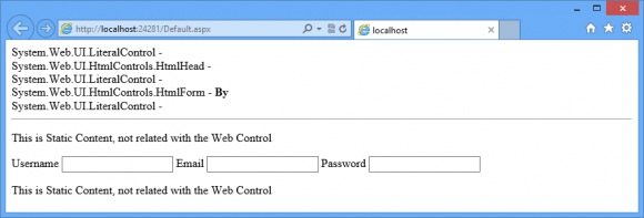 Showing the Control Tree